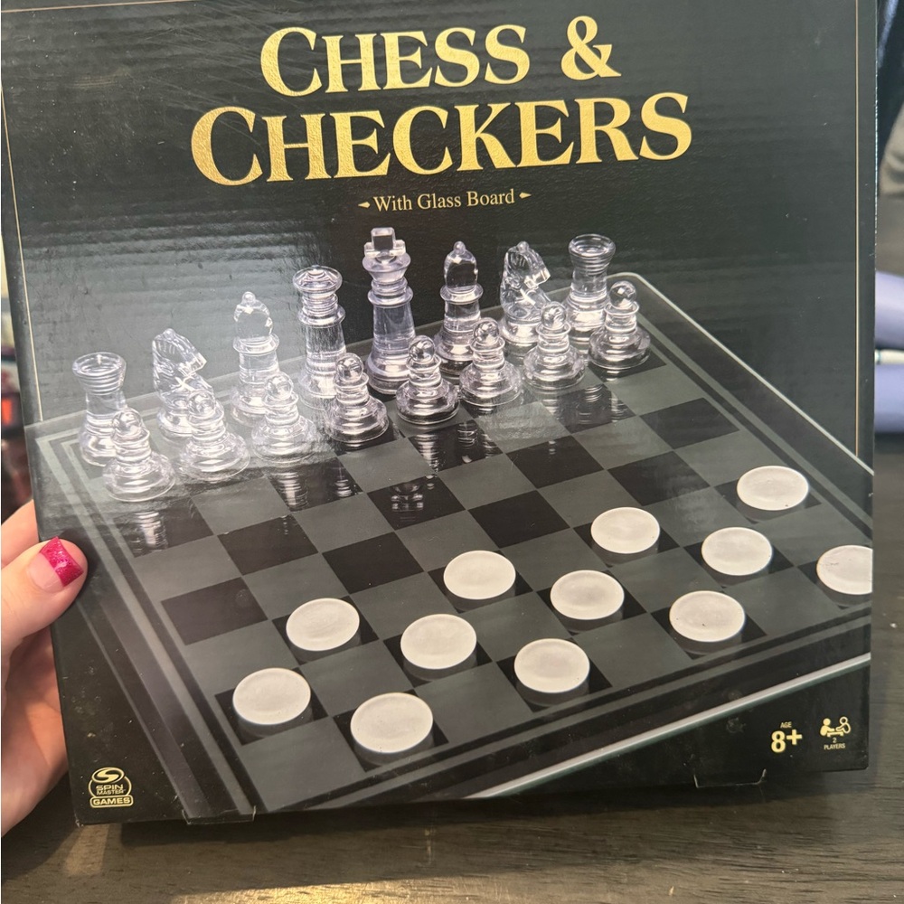 Glass Chess & Checkers Set